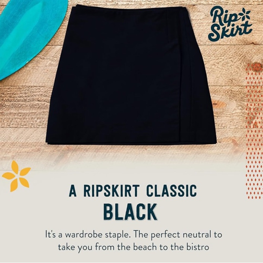 Ripskirt Hawaii Black Mini Skirt - Clean A-Line